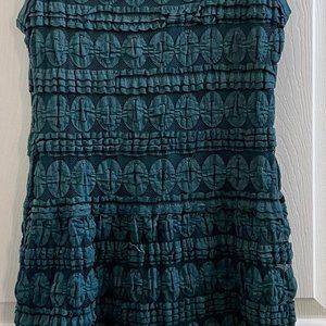 NWT MAX EDITION DRESS MESH LACE SLEEVELESS LAYERED LINED BLUE/GREEN SZ M